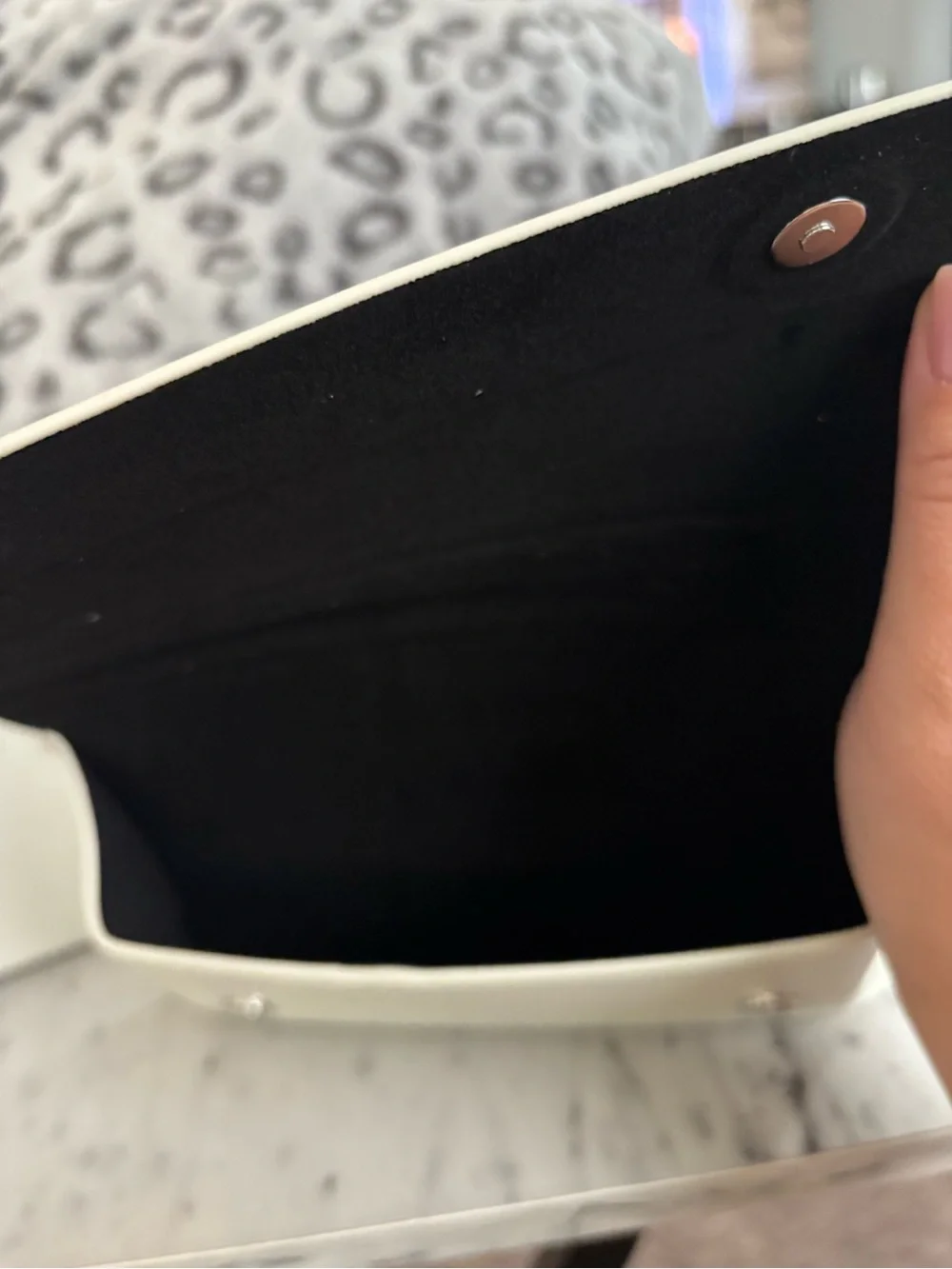Burberry Cream Leather Fold-Over Women's Sunglasses Case